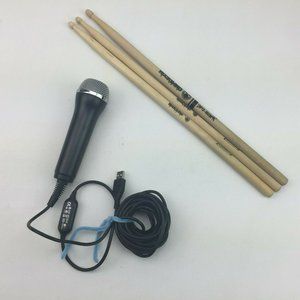 Guitar Hero Rock Band Game Microphone Wooden Drumstick Game Pieces USB